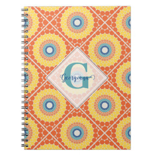 Carnet Mandala Eté Egéenne Carrelée Personnalisée