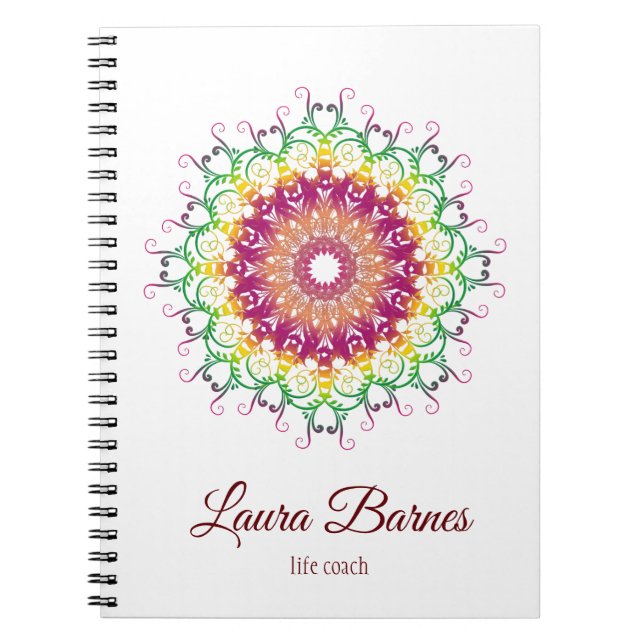 Carnet Mandala. floral ethnique (Devant)