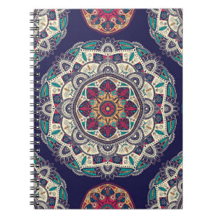 Carnet Mandala floral : Vintage ornemental sans joint