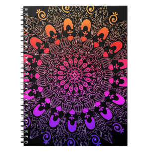 Carnet Mandala Flower Design Sketch Art