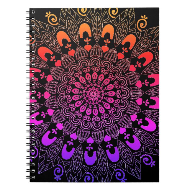 Carnet Mandala Flower Design Sketch Art (Devant)