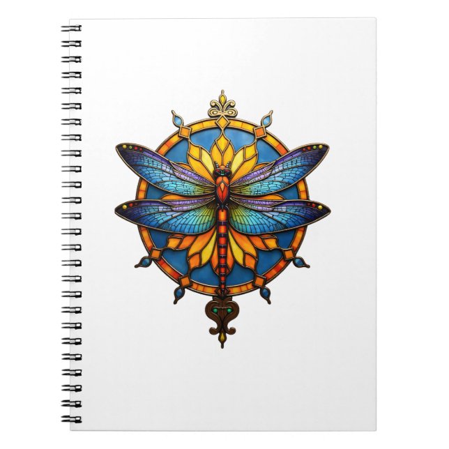 Carnet Mandala Libellule Lumineuse Géométrie Sacrée Spiri (Devant)