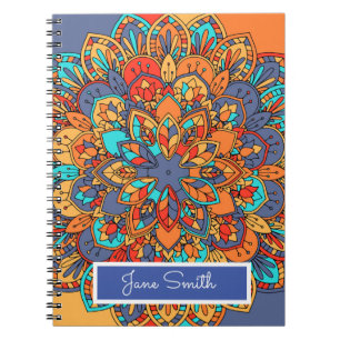 Carnet Mandala motif nom marocain coloré