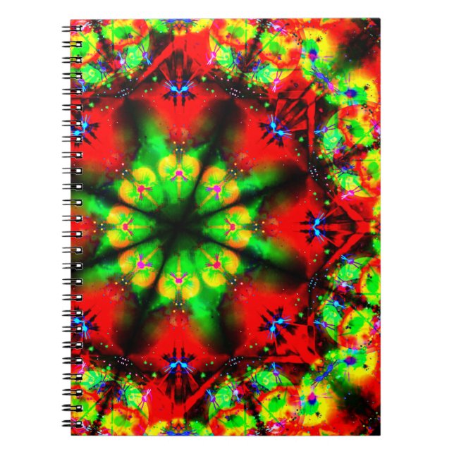 Carnet Mandala psychédélique de conception (Devant)