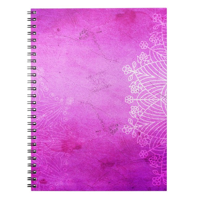 Carnet Mandala rose design méditation zen (Devant)