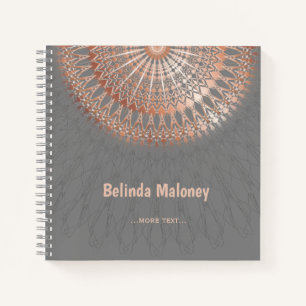 Carnet Mandala rose Gold Grey