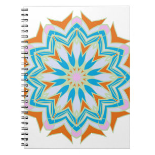 Carnet mandala vintage, mandala floral. Mandala oriental.