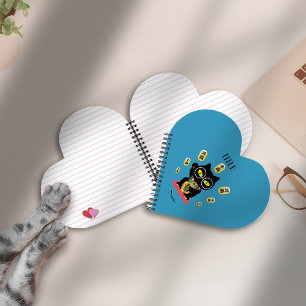 Carnet Maneki Neko Lucky Poilue Coeur En Forme Spirale Li