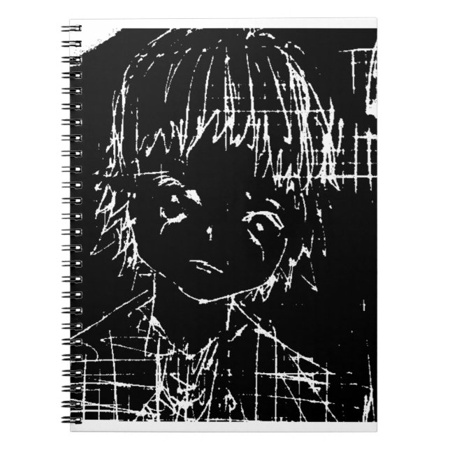 Carnet manga d'anime projet quotidien noir (Devant)