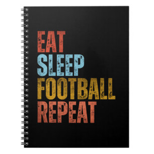 CARNET MANGER DORMIR FOOTBALL RÉPÉTER