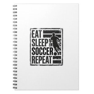 Carnet Manger Dormir Football Répéter Conception de Chemi