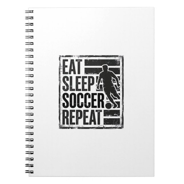 Carnet Manger Dormir Football Répéter Conception de Chemi (Devant)
