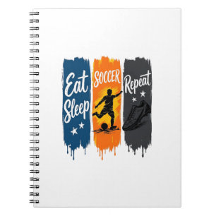 Carnet Manger Dormir Football Répéter Conception de Maill