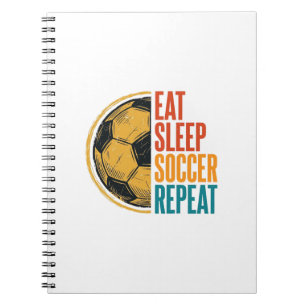 Carnet Manger Dormir Football Répéter Conception de Maill