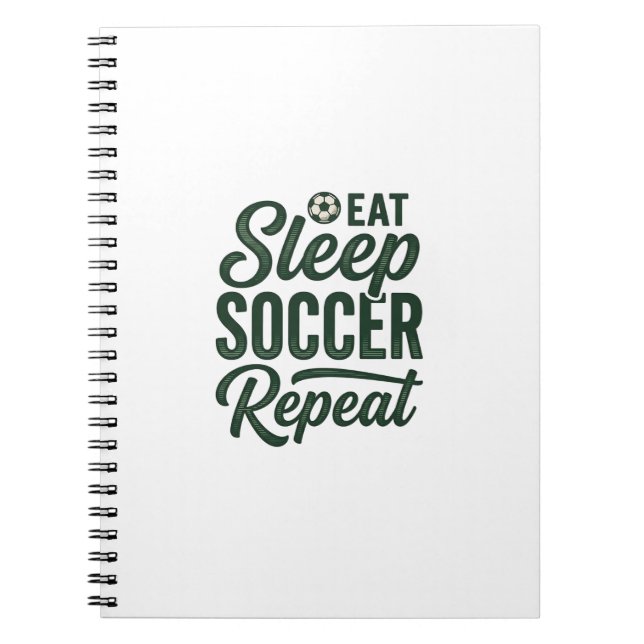 Carnet Manger Dormir Football Répéter Conception de T-shi (Devant)