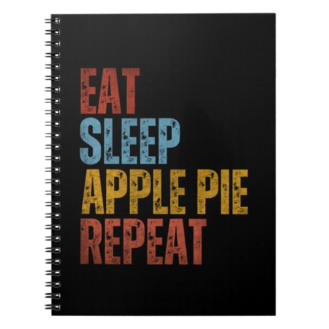 CARNET MANGER DORMIR TARTE AUX POMMES RÉPÉTER (Devant)