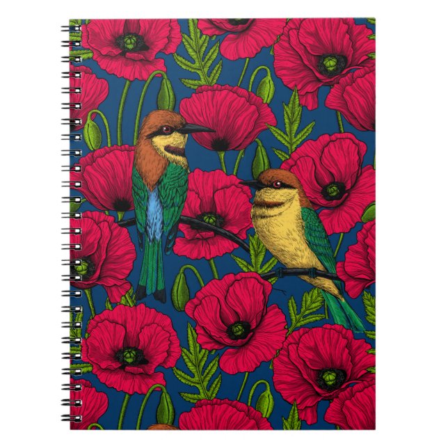 Carnet Mangeurs d'abeilles et pavots (Devant)