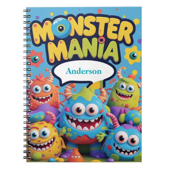 Carnet Mania de Monstres – Amusement Personnalisé & Monst (Devant)