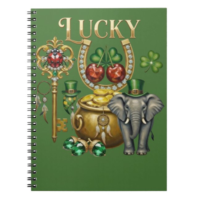 Carnet Manifest your dreams Golden lucky charm art (Devant)