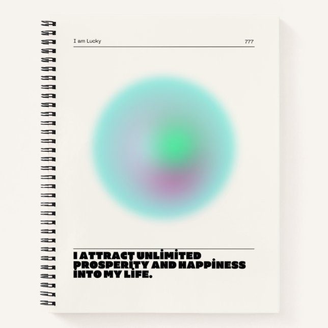Carnet manifestation d'affirmations quotidiennes (Devant)