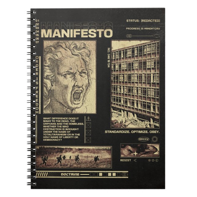 Carnet Manifeste - Conception Brutaliste (Devant)