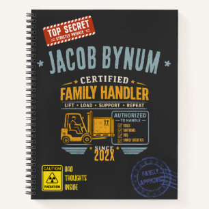 Carnet Manipulateur de Famille Certifié Personnalisé Papa