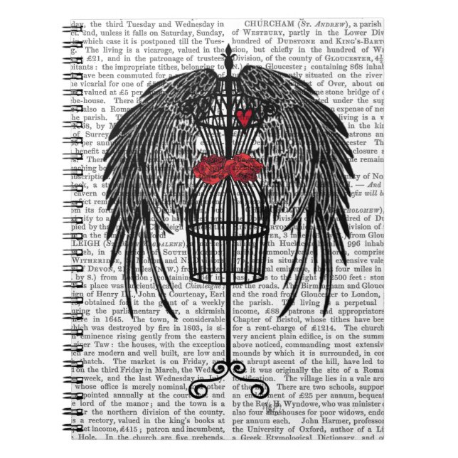 Carnet Mannequin aux ailes noires (Devant)