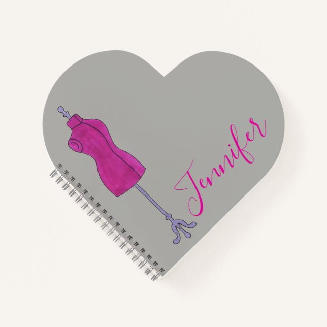 Carnet Mannequin rose Dressform Coudre Mode Design (Devant)