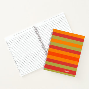 Carnet Manteau de Yoga Personnalisé Orange Rouge Vert Ray