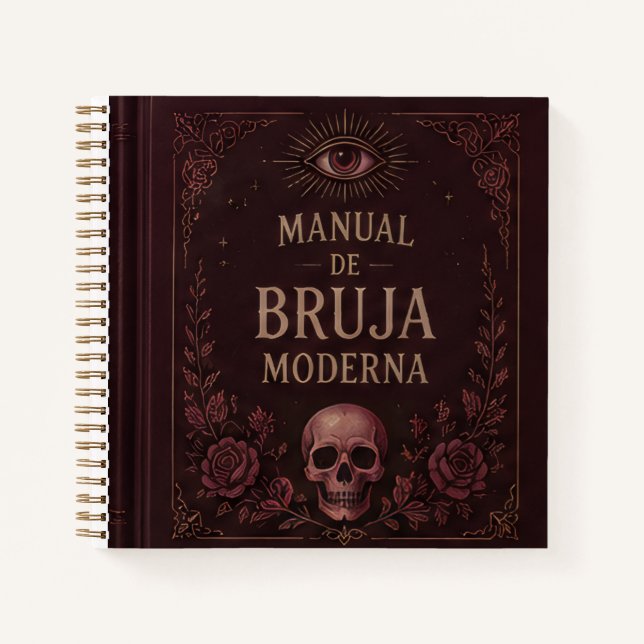 Carnet manual de bruja moderna marron (Devant)