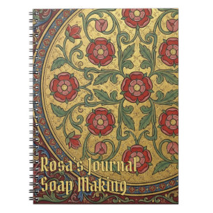 Carnet Manuscrit enluminé médiéval Rose