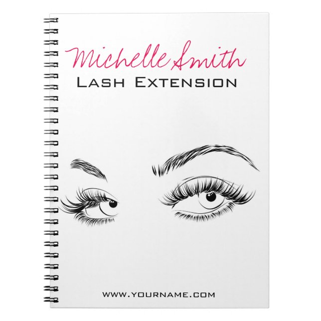 Carnet Maquillage Artiste Lashes Brosses Noir et Blanc Si (Devant)