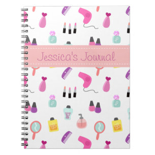 Carnet Maquillage, Cosmétiques, Beauté, Motif de Toiletta