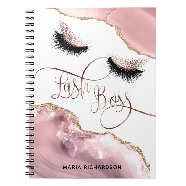 Carnet Maquillage de la ceinture Eyebros yeux Lashes rose (Devant)
