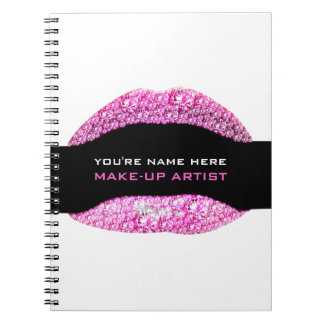 Carnet Maquillage en diamant rose chaud Artiste 80 Page