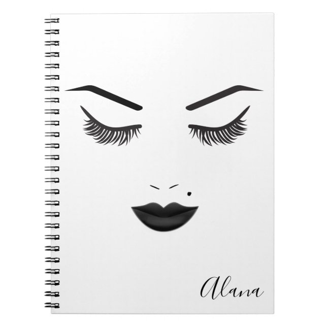 Carnet Maquillage lèvres noires visage sourcils lèvres gl (Devant)