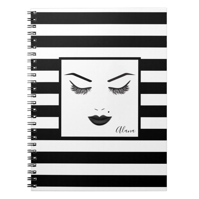 Carnet Maquillage lèvres noires visage sourcils lèvres gl (Devant)