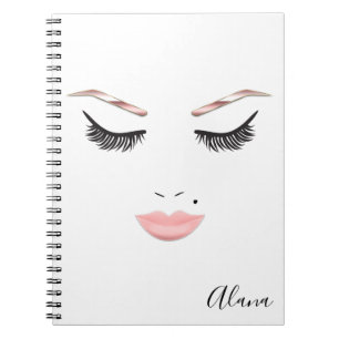 Carnet Maquillage Rose Gold Visage Sourcils Lèvres Beauté