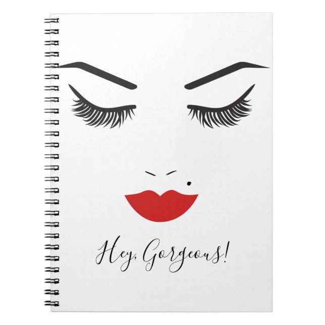 Carnet Maquillage Visage Cils & Lèvres Rouges Chic (Devant)