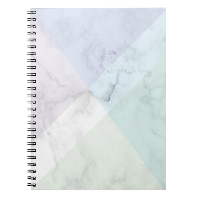 Carnet Marble  design pastel colors (Devant)