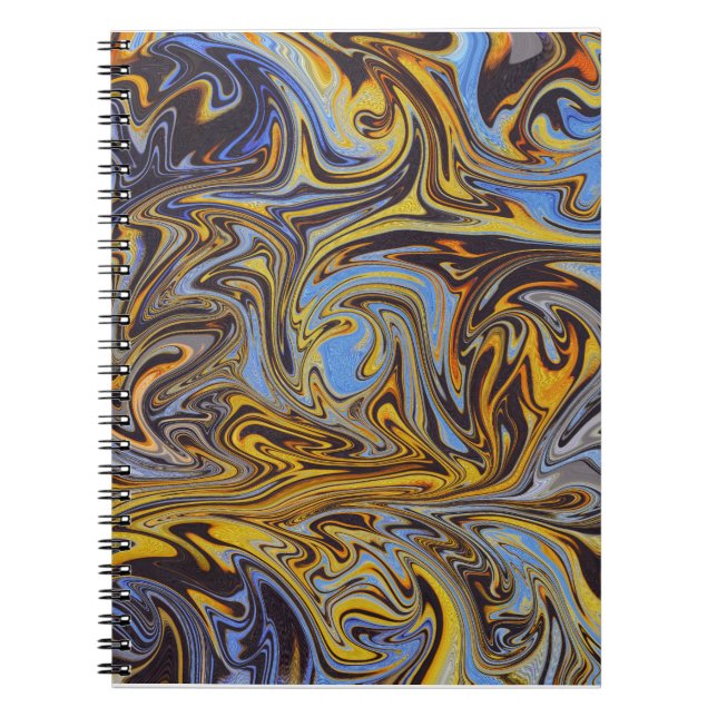 Carnet Marble Forms – Blue & Gold Artistic Notebook (Devant)