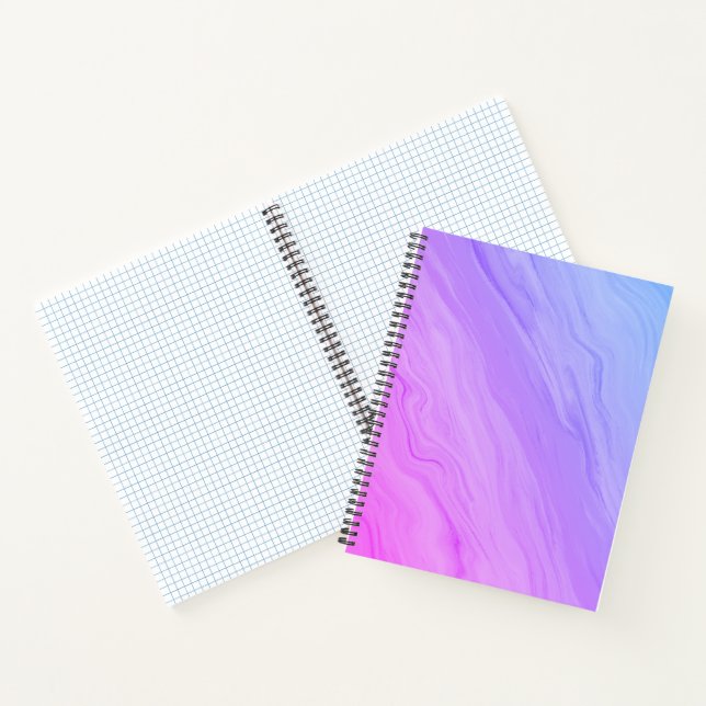 Carnet Marble Luxe - dégradé bleu et violet (Intérieur)