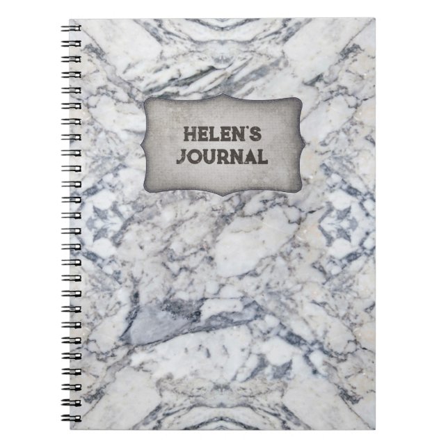 carnet "Marbre" avec votre nom (Devant)