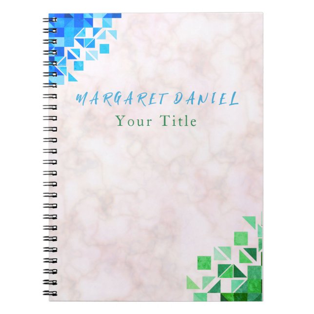Carnet Marbre Blanc Design Populaire (Devant)