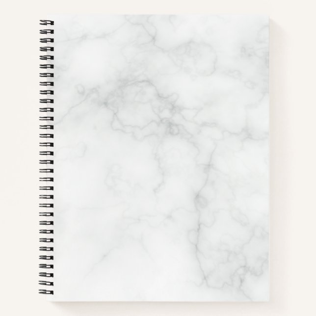 Carnet Marbre Blanc Moderne (Devant)