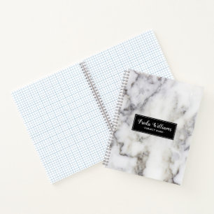 Carnet Marbre blanc moderne des Faux