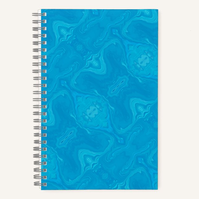 Carnet Marbre Bleu Abstrait HP Personnalisé (Recto)