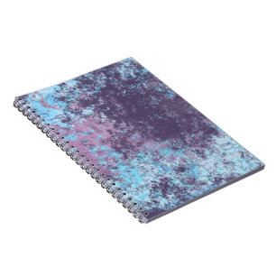 Carnet Marbre bleu, rose et violet Abstrait