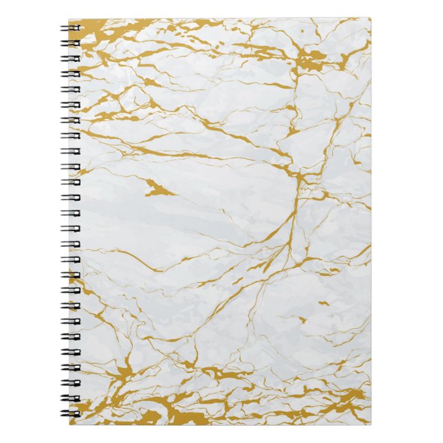 Carnet Marbre Golden Texture Motif sans couture (Devant)