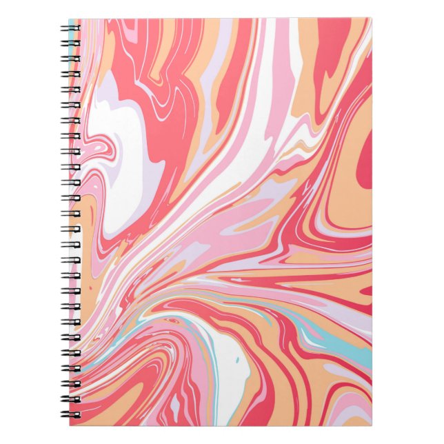 Carnet Marbre liquide Abstrait ou fond de tendance époxy (Devant)